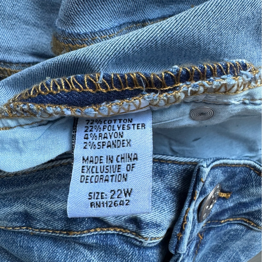 Blue Savy Denim Shorts Jeans Cotton Summer Size 22W NWT - Picture 6 of 6